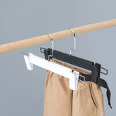Kuber IndustriesRecycled Plastic Cloth Hanger Set of 5 with Chromed Plated Steel Hook (Black)
